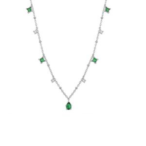Colar Esmeralda Prata