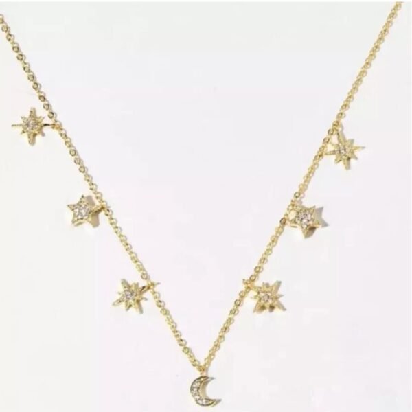 Colar Lua Estrela Ouro