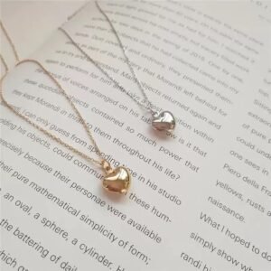 Colar Coração Cromado Prata