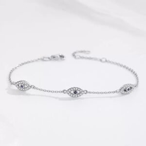 Pulseira 3 Olhos Gregos Prata