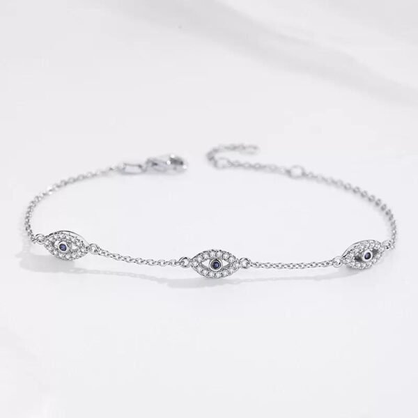Pulseira 3 Olhos Gregos Prata