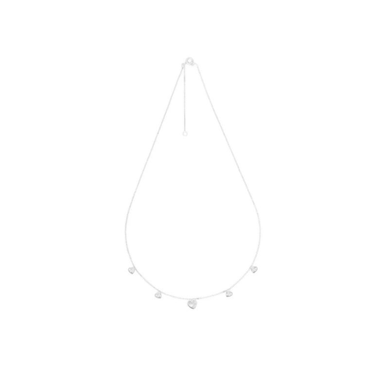 Choker Mia Coração Prata