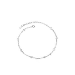 Tornozeleira Bolinha Prata