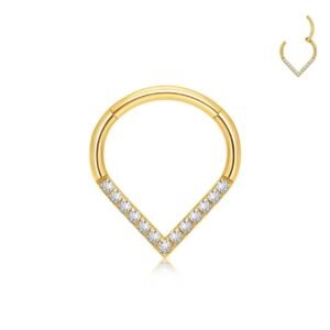 Piercing Triangular Dourado