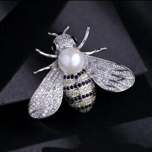 Broche Abelha Prateado