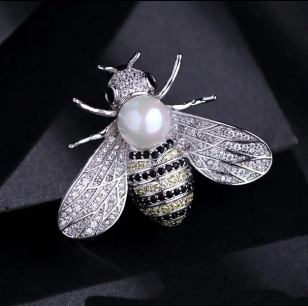 Broche Abelha Prateado