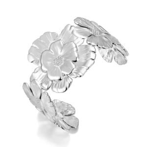 Bracelete Flor Prateado