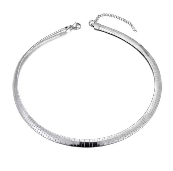 Colar Escama Prateado