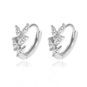 Brinco Argola Folha Prata