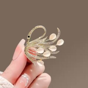 Broche Cisnes Gota Dourado