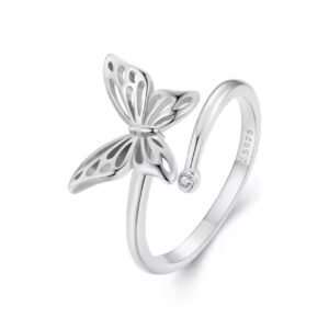 Anel Borboleta Prata