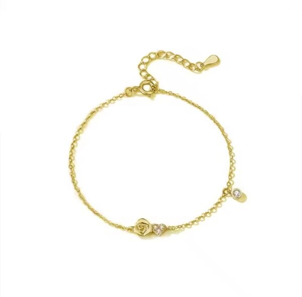 Pulseira Mini Flor Ouro