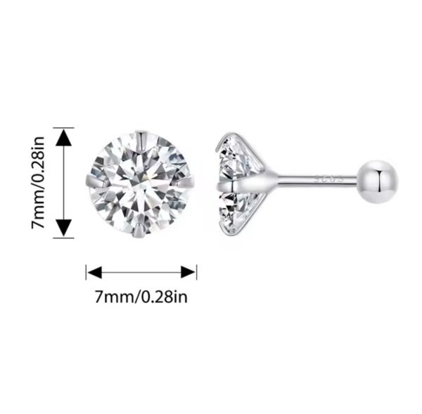 Brinco Ponto de Luz 7 mm Prata