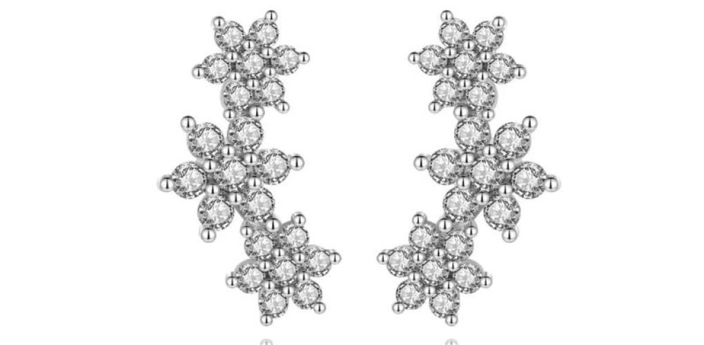 Brinco Aysha Cristal Prata Brinco Aysha Cristal Prata